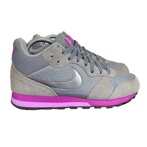 Nike MD Runner 2 Mid Athletic Running Sneakers Gray Purple Womens 8